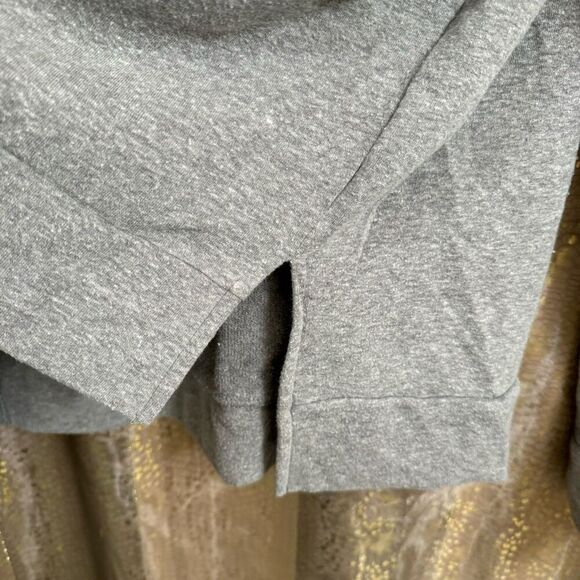 PINK Victorias Secret Soft Stertchy Gray Love Pink Lace Up Hooded Sweater Medium - Picture 5 of 8